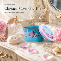 Boîtes métalliques classiques en fer blanc de haute qualité pour la vente en gros, conception personnalisée, laquées, imprimées en offset, pour cosmétiques, soins de la peau, rouges à lèvres