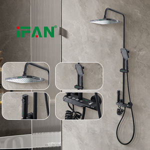 Juego de ducha inteligente para baño de exportación de fábrica, con cabezal de lluvia de mano plateado electrochapado, modelo 83807 - Product Image 5