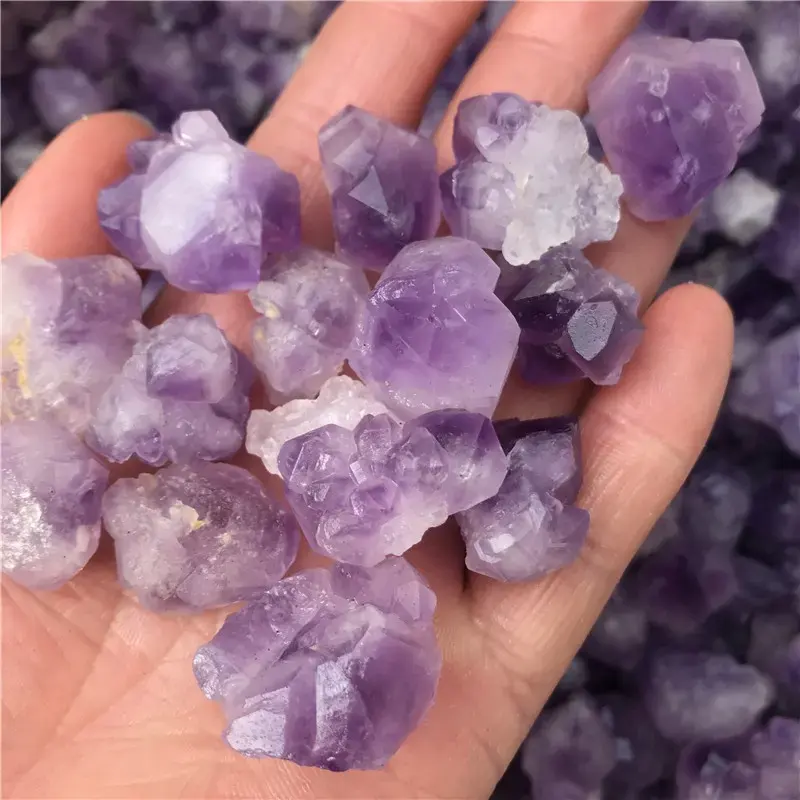 Pierre d'améthyste violette naturelle en gros Petite grappe de cristal de quartz Fleur d'améthyste