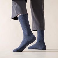 Chaussettes en coton classiques et décontractées pour hommes, vente en gros, logo personnalisé, respirantes, design professionnel, longueur mi-mollet