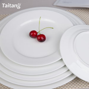 Venta al por <span class=keywords><strong>mayor</strong></span> de porcelana blanca de la placa de la cena para restaurante bodas - Product Image 3