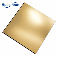 Tôle d'acier inoxydable PVD couleur HSR SS 304 420 2B Finition Bronze Or brossé Couleur champagne