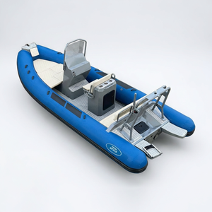 Bateau pneumatique semi-rigide Hedia CE 580 20 pieds à double coque en aluminium PVC/Hypalon avec table centrale - Product Image 1