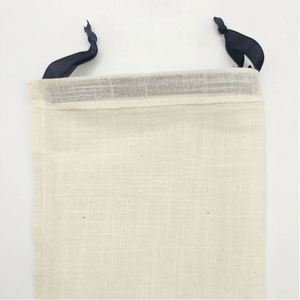 Sac en coton pour bijoux 15x20cm, logo personnalisable, sacs en coton mousseline avec cordon de serrage, pochette cadeau, à utiliser pour les bijoux, les parfums - Product Image 5