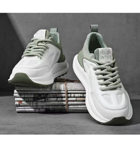 Chaussures de sport polyvalentes pour hommes, respirantes, en maille, à lacets, pour la course, décontractées, à semelle épaisse, tendance, style papa - Product Image 5
