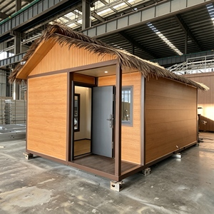 Cabane en chaume sur mesure, isolée thermiquement, préfabriquée, modulaire, pour village de vacances, <span class=keywords><strong>camping</strong></span> touristique - Product Image 1
