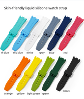 Heißer Verkauf Neue Mode Maßgefertigtes 3H Hautfreundliches Flüssigsilikon-Uhrenarmband Kundenspezifisches Transparentes Plastik-Uhrengehäuse Band für Herren