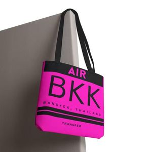 Venta directa de fábrica, bolso de mano de lona con impresión de pantalla completa, bolso de hombro, artículo de moda - Product Image 5