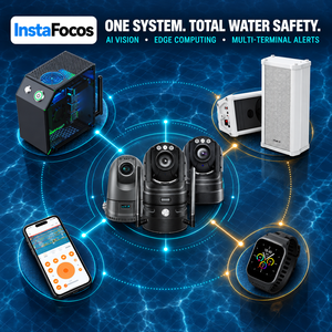 Système de prévention des noircoulements par IA, caméra IP WiFi 6, zoom optique 100x, surveillance intelligente IP68, CMOS 12MP, grand angle 140° pour piscine - Product Image 3