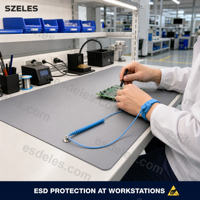 antistatique mise à la terre tapis prédécoupé salle blanche ESD sûr antistatique bureau électronique établi ESD tapis de Table