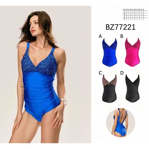 Costume da bagno intero con controllo pancia, modello conservativo, sexy monokini, taglie 38 40 42 44, fantasia A B C - Product Image 3