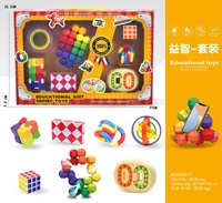 Juguete Educativo STEM, Juego de Entrenamiento Cerebral, Rompecabezas Mágico de Frijoles, Juego Inteligente 3D, Materiales ABS Sensoriales, Juguete Divertido de Aprendizaje