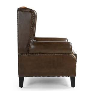 Canapé de luxe en cuir pleine fleur, cuir naturel, pieds en bois massif, mobilier de salon moderne et vintage - Product Image 3