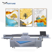 Machine d'impression UV Fortune 8*4 pieds avec Ricoh G5 G6 Head Focus Mega Phonecase Acrylique Verre Bois 2513 UV Imprimante à plat