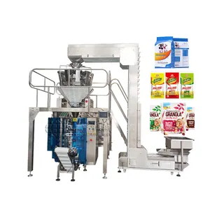 Otomatik dikey Multihead kantarı paketi dolum makinası gıda aperatif granül patates cipsi paketleme makinesi