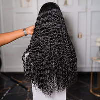 ELI Tendance Perruque de cheveux humains Deep Wave 13x6 HD Lace Front sans colle pré-épilée noire naturelle bouclée en cheveux vierges Vente en gros OEM
