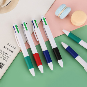 <span class=keywords><strong>Stylo</strong></span> bille multicolores 4-en-1 très économique en plastique, personnalisable, promotionnel, rétractable à poussoir - Product Image 2