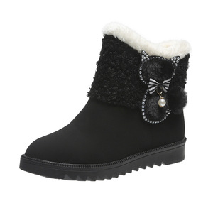 Stivali Invernali Design alla Moda Popolari con Fiocco Eleganti Stivali da <span class=keywords><strong>Neve</strong></span> da Donna - Product Image 4