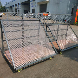 Chariot de stockage de feuilles de verre, support de <span class=keywords><strong>harpe</strong></span> Simple isolé en usine de verre - Product Image 3