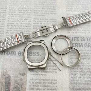 Kit de caja y correa de acero inoxidable de 41 mm 5711, con esfera y manecillas estilo Oriente Medio, compatible con el movimiento NH35/36 - Product Image 4