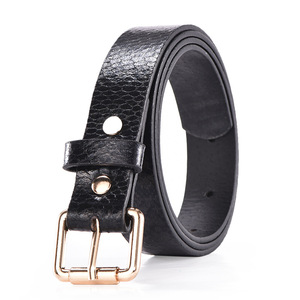Conception personnalisée en usine vente en gros <span class=keywords><strong>ceinture</strong></span> habillée en cuir PU à imprimé léopard bon marché pour femmes avec boucle ardillon dorée - Product Image 2