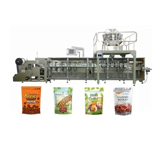 Akıllı dijital kontrol meyve cipsi makinesi fermuarlı çanta paketleme makinesi kurutulmuş gıda otomatik kilitli doypack paketleme makinesi
