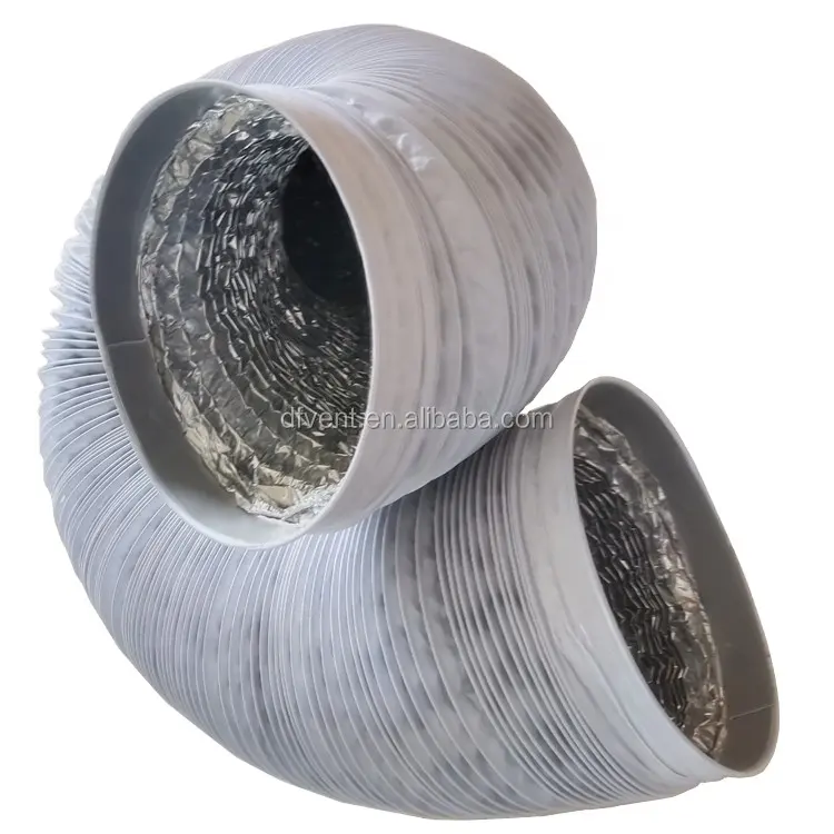 PVC Aluminium folie COMPOSITE Luftkanal 6 "152mm weiß Flexible Aluminium leitung