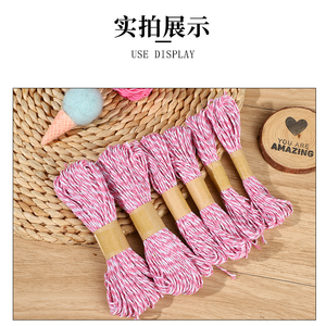 Cuerda Delgada de Algodón/Acrílico de Doble Hilo de 2MM, Resistente a la Abrasión y al Ácido, Directo de Fábrica, para Manualidades y Tejido en Jardín de Niños - Product Image 6