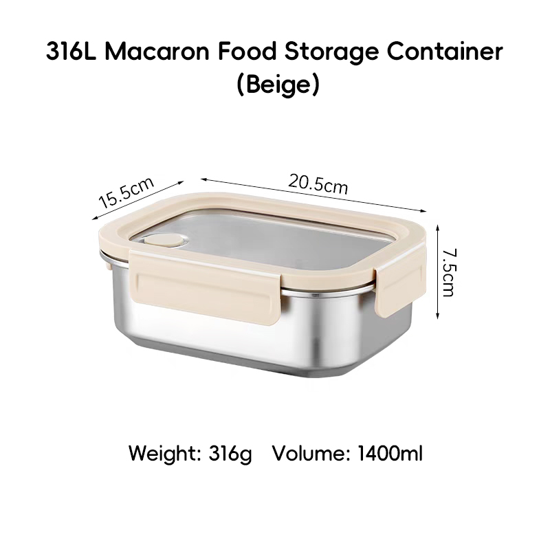 1400ml  single compartment(beige)
