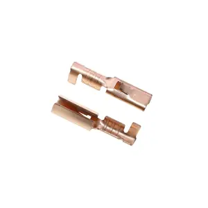 Non-insulated 3.0mm U-shaped power socket female terminal electrical crimping phosphor copper connector