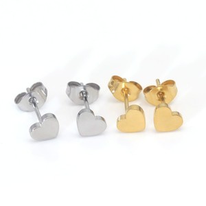 Boucles d'oreilles en acier inoxydable en forme de cœur et de triangle, plaquées or, pour femmes, bijoux cadeau, 0.8x11x5mm, 0.8x11x6mm - Product Image 4