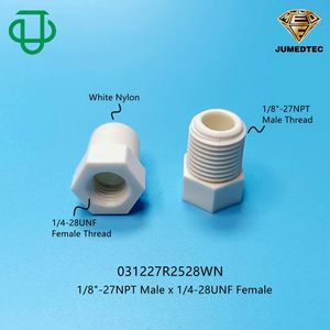 خيط نايلون بلاستيكي NPT لخيط ذكر إلى-28UNF خيط سداسي أنثى محول جلبة تخفيض دوارة تركيب مخفض الخيوط - Product Image 3