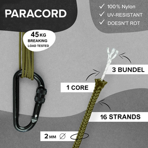 Cuerda de nailon Paracord de 2mm al por mayor, cuerda de paracaídas con núcleo de 1 hebra tipo I para pulseras de supervivencia, correa de perro, camping y manualidades - Product Image 2