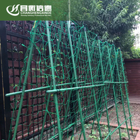 Tiang Tanaman Berlapis PVC, Penyangga Taman, Tahan Karat, Tiang Tugas Berat untuk Anggur, Mentimun, Kacang-kacangan