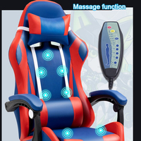 Bleu pas cher hommes en cuir pivotant ergonomique course ordinateur jeu chaise Led Silla Gamer rgb chaise de jeu avec repose-pieds