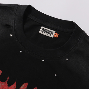 T-shirt da Uomo 100% Cotone all'<span class=keywords><strong>Ingrosso</strong></span>, <span class=keywords><strong>Abbigliamento</strong></span> <span class=keywords><strong>Firmato</strong></span>, Canotta con Strass, Maglietta Divertente alla Moda, T-shirt RoughPlay per Uomo - Product Image 3