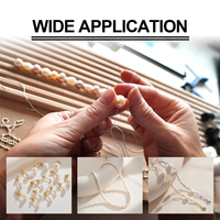 RINNTIN PP16 Perles d'eau douce naturelles de forme presque ronde de 3 à 7 mm, collier de perles blanches de 35 à 37 cm de long, perles en vrac pour la fabrication de bijoux