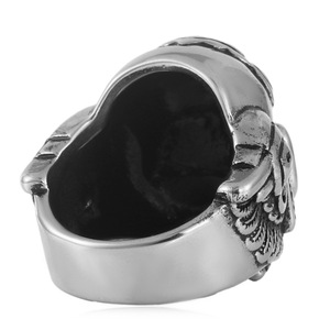 <b>Skull</b> <b>Ring</b> Men's Stainless Steel Red Stone Punk Style Fashion Jewelry Gift - Product Image 3