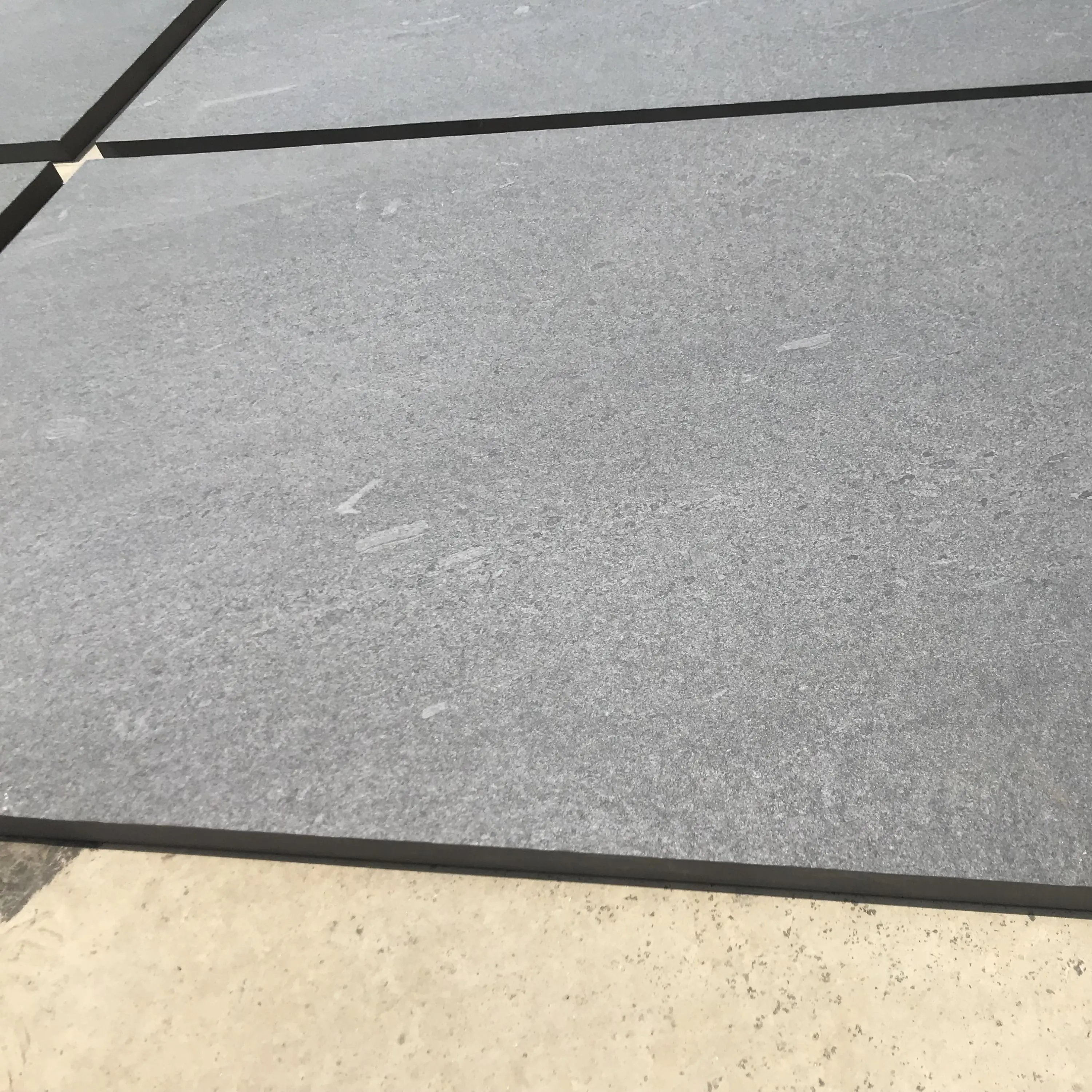 Outdoor 600*900 mm Exterior 20mm Non-Slip Floor Wall Outside Matt Surface 2cm Full Body Earthan Dark Gray Cement Rough Tiles