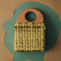 Sac à main pour femmes Eco 2026 Pochette naturelle 3D Designer Raffia Mini carré Cadeau Rangement Shopping en plein air Sac de voyage pour femmes
