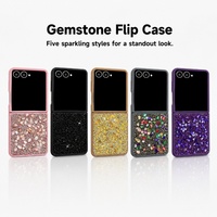 C0471 Glänzende Edelstein-Schmuck-Design Handyhülle für Samsung Galaxy Z Flip 8 7 6 5 4 3 Schimmernde Stein-Handyhülle