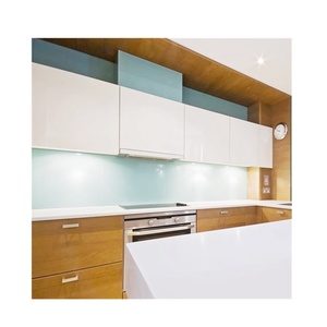 Meubles de garde-robe solides RAL 9003/9010, couleur blanc, verre peint à l'arrière, utilisation pour la vitrerie - Product Image 1