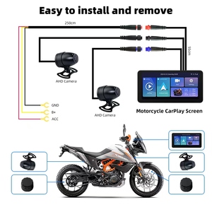 Impermeabile moto Carplay & Linux Auto 6.3 pollici Touch Screen senza fili Carplay Display <span class=keywords><strong>Apple</strong></span> Carplay per la fabbrica di motocicli - Product Image 6