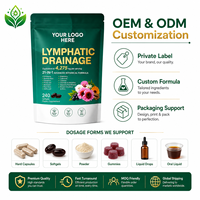 Complément alimentaire botanique 21-en-1 pour le soutien lymphatique, 4275 mg équivalents par portion, 240 gélules molles, sans gluten, sans produits laitiers, non OGM