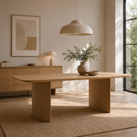 Ensemble de table et de chaises de salle à manger rectangulaires en noyer noir d'Amérique du Nord, style minimaliste moderne, pour villa de luxe, appartement