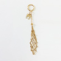 Pendentif Flacon de Parfum Portable DIY en Acier Inoxydable Doré et Argenté avec Nœud, Sac Filet pour Parfum, Porte-clés, Flacon de Voyage Tendance