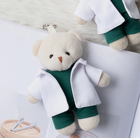 Porte-clés en peluche doux et personnalisés en forme d'ours Teddy, jouets pour vétérinaires à bas prix