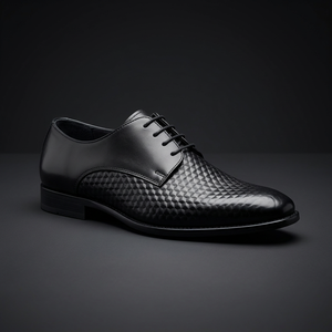 Zapatos Oxford de Vestir para Hombre, Diseño Personalizable, Ecológicos, Negros, con Cordones, Punta en Pico, Ligeros, con Patrón de Piel de Serpiente - Product Image 3