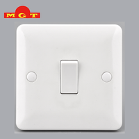 Interrupteurs muraux OEM personnalisés en usine, 1 interrupteur 2 voies, à bascule lisse, fonctionnement confortable, vente en gros