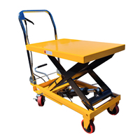 Petite plateforme élévatrice à ciseaux mobile 1,5 m 350 kg 500 kg, élévateur hydraulique manuel